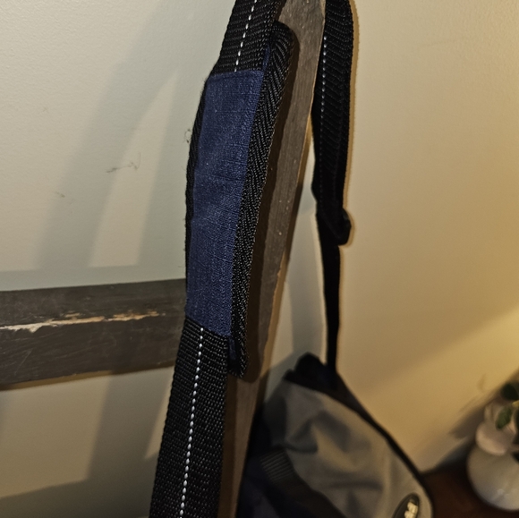 Vintage Mudd Blue Messenger Bag Laptop School Tote Y2k College Carrier 18x7x13 - Picture 10 of 11